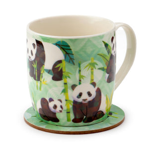 Panda Gift -Porcelain Mug & Coaster Set