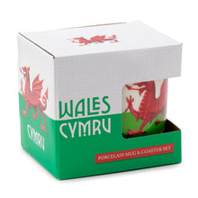 Load image into Gallery viewer, Wales Gift -Welsh Porcelain Mug &amp; Coaster Set -  Cymru