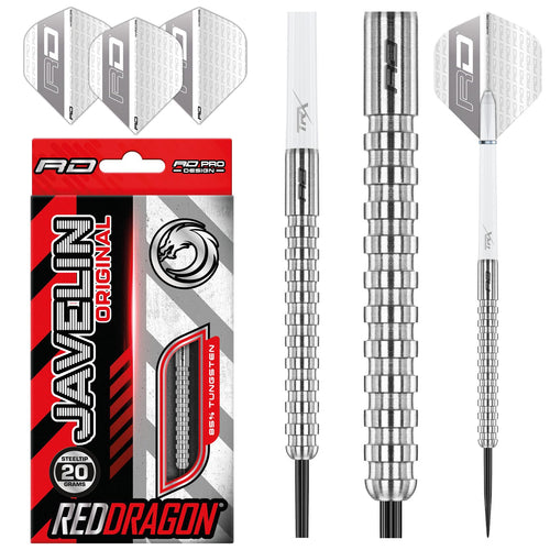 RED DRAGON Javelin Original 20g Tungsten Darts Set with Flights and Stems