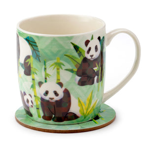 Panda Gift -Porcelain Mug & Coaster Set