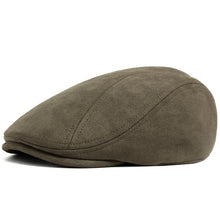 Load image into Gallery viewer, Mens Flat Cap - Winter suede style cap