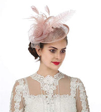 Load image into Gallery viewer, Flower Feather Headband Fascinator - Wedding Hat | j and p hats