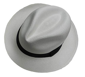 Equal Earth New Genuine Panama Hat Rolling Folding Authentic & Fairtrade - White (56cm)