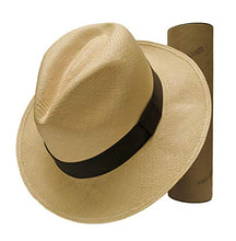 Load image into Gallery viewer, Equal Earth New Genuine Panama Hat Rolling Folding Quality with Travel Tube - Natural (61cm)