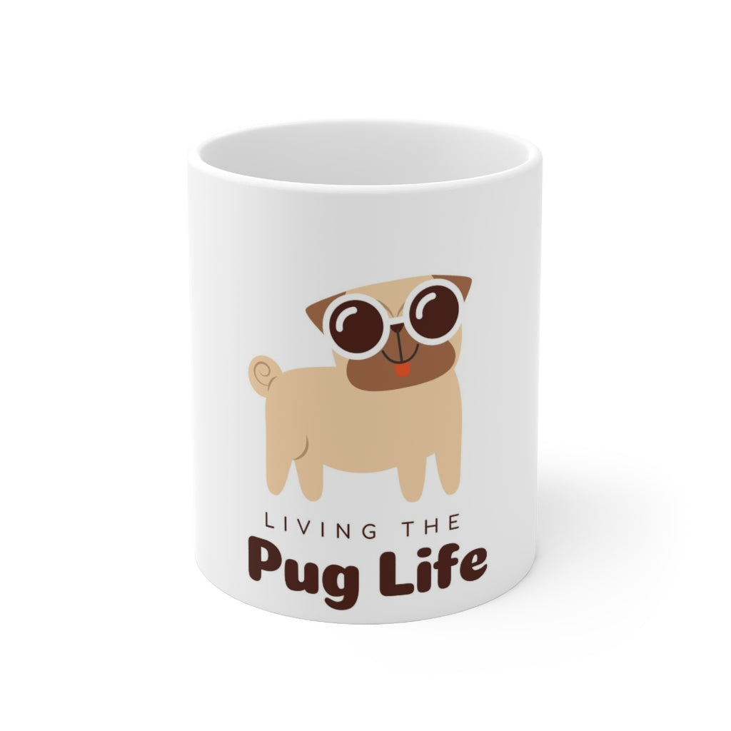 Pug dog ceramic mug 11oz  White | J and P Hats