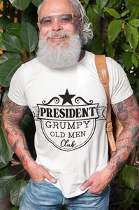 Grumpy Old Man Club Funny Logo T Shirt - retired t shirt | Jandp hats 