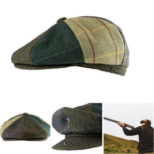 Wool Blend Baker Boy Cap  Patchwork- Peaky Blinders Style - J and p hats  