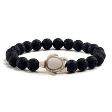 Load image into Gallery viewer, Black Lava Natural Stone Bracelets - J and p hats Black Lava Natural Stone Bracelets