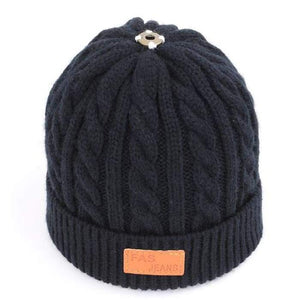 Children's winter knitted hats heavy knit with or without bobble great choice of colours-J and p hats -