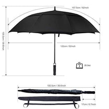 Load image into Gallery viewer, Golf Umbrella Windproof Large 62 Inch, Automatic Open, - J and p hats Golf Umbrella Windproof Large 62 Inch, Automatic Open,