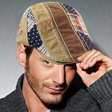 Load image into Gallery viewer, Flat Cap for Men - mens Patchwork Flat Cap