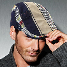 Load image into Gallery viewer, Flat Cap for Men - mens Patchwork Flat Cap