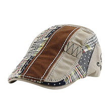 Load image into Gallery viewer, Flat Cap for Men - mens Patchwork Flat Cap