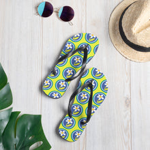 Load image into Gallery viewer, Holiday flip flops , holiday print flip flops ,custom flip flops -  j and p hats