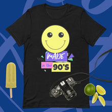 Load image into Gallery viewer, Made In The 90s Fun Smiley Face T Shirt | J and p hats