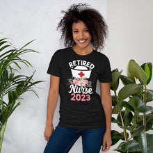 Load image into Gallery viewer, Nurse Retirement Gift  2023 T-Shirt | j and p hats 