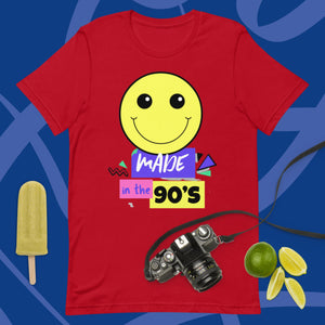 Made In The 90s Fun Smiley Face T Shirt | J and p hats